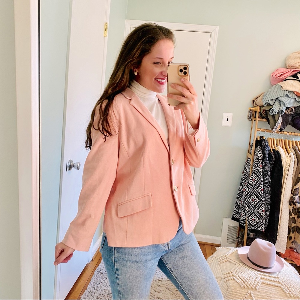 Talbots Pink Career Blazer Cute Preppy Size 18